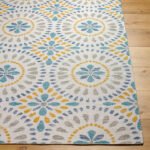 Devorah Coastal Light Gray/Dark Teal Area Rug - Image 3