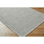 Deniz Solid and Border Light Gray Area Rug - Image 4