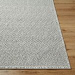 Deniz Solid and Border Light Gray Area Rug - Image 3