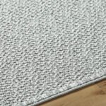 Deniz Solid and Border Light Gray Area Rug - Image 2