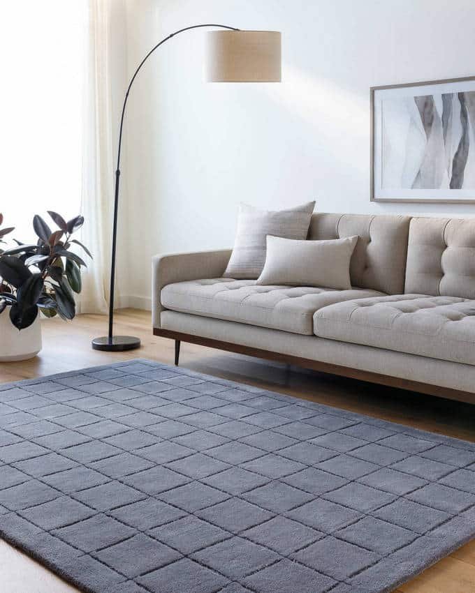 AAAB9526-576-roomscene_201_73498fdf-c12b-49ff-b7b0-0769f5302522-1 Richad Modern Charcoal Area Rug - Image 1