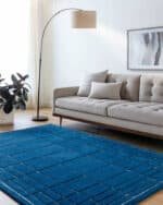 Darlena Modern Dark Blue Area Rug - Image 2
