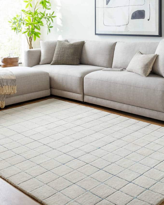 AAAB9532-576-roomscene_201_d14e12bc-b8cb-4b04-be50-8a78f795c78d-1 Nasreen Modern Light Beige Area Rug - Image 1