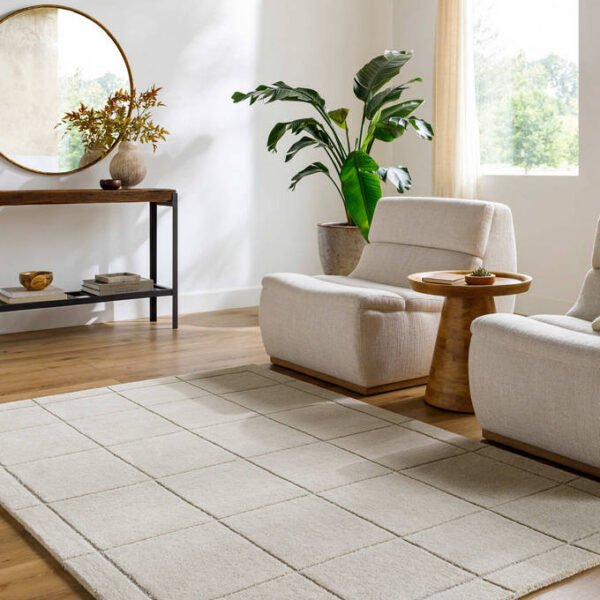 Isai Modern Light Beige Area Rug