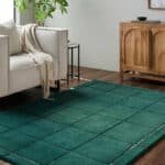 Isai Modern Dark Green Area Rug