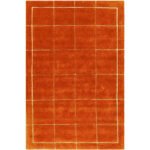 Isai Modern Bright Orange Area Rug - Image 2