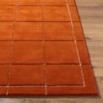 Isai Modern Bright Orange Area Rug - Image 5