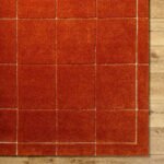 Isai Modern Bright Orange Area Rug - Image 7