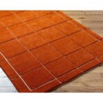 Isai Modern Bright Orange Area Rug - Image 4
