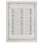 Lindell Modern Ivory/Black Area Rug