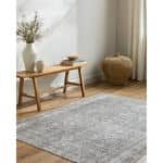 Fisher Traditional Black Washable Area Rug - Image 2