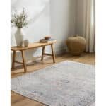 Kearstin Traditional Tan Washable Area Rug - Image 2