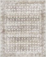 Goldfield Traditional Dark Brown Washable Area Rug