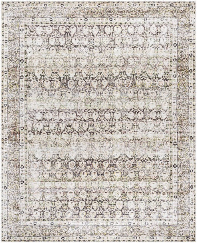 AAAB9721-7696-1 Goldfield Traditional Dark Brown Washable Area Rug - Image 1