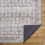 Goldfield Traditional Dark Brown Washable Area Rug - Image 2