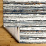 Rayshon Modern Dark Blue Area Rug - Image 4