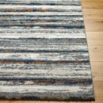 Rayshon Modern Dark Blue Area Rug - Image 4