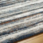 Rayshon Modern Dark Blue Area Rug - Image 2