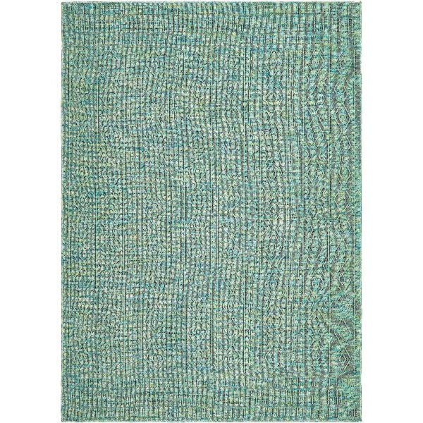 Benjaman Bohemian Dark Green Area Rug