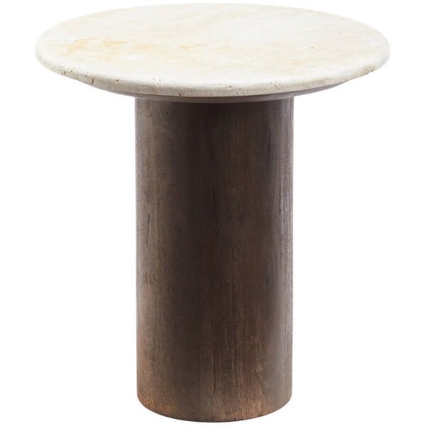 Matther Cream/Dark Brown End Table
