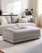 Daphanie Oatmeal Ottoman - Image 2