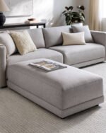 Daphanie Oatmeal Ottoman - Image 3