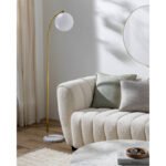 Azim Traditional Light Gray Floor Lamp - Image 3