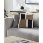 Yasser Jet Black/Khaki Pillow Cover - Image 5