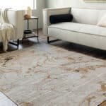 Illiam Modern Light Beige/Mustard Area Rug