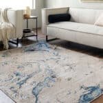 Illiam Modern Blue Area Rug