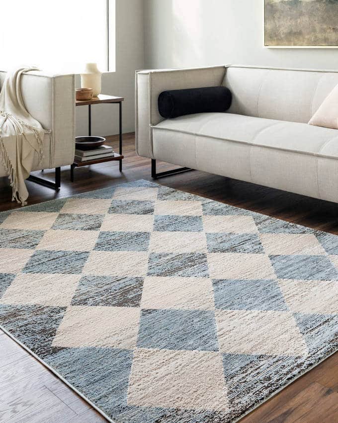 AAAC0402-537-roomscene_201_a39c8f9b-1aac-4303-b333-e3630d24a918-1 Eligio Modern Blue Area Rug - Image 1