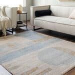 Sumer Modern Tan/Blue Area Rug