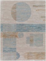 Sumer Modern Tan/Blue Area Rug - Image 7