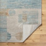 Sumer Modern Tan/Blue Area Rug - Image 4