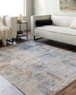 Harmonie Rustic Light Beige/Blue Area Rug