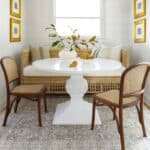 Dian Traditional Khaki/Light Silver Washable Area Rug