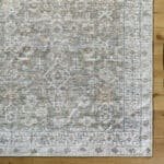 Dian Traditional Khaki/Light Silver Washable Area Rug - Image 9