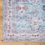 Malek Traditional Denim Washable Area Rug - Image 3