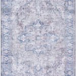 Jessy Traditional Denim Washable Area Rug