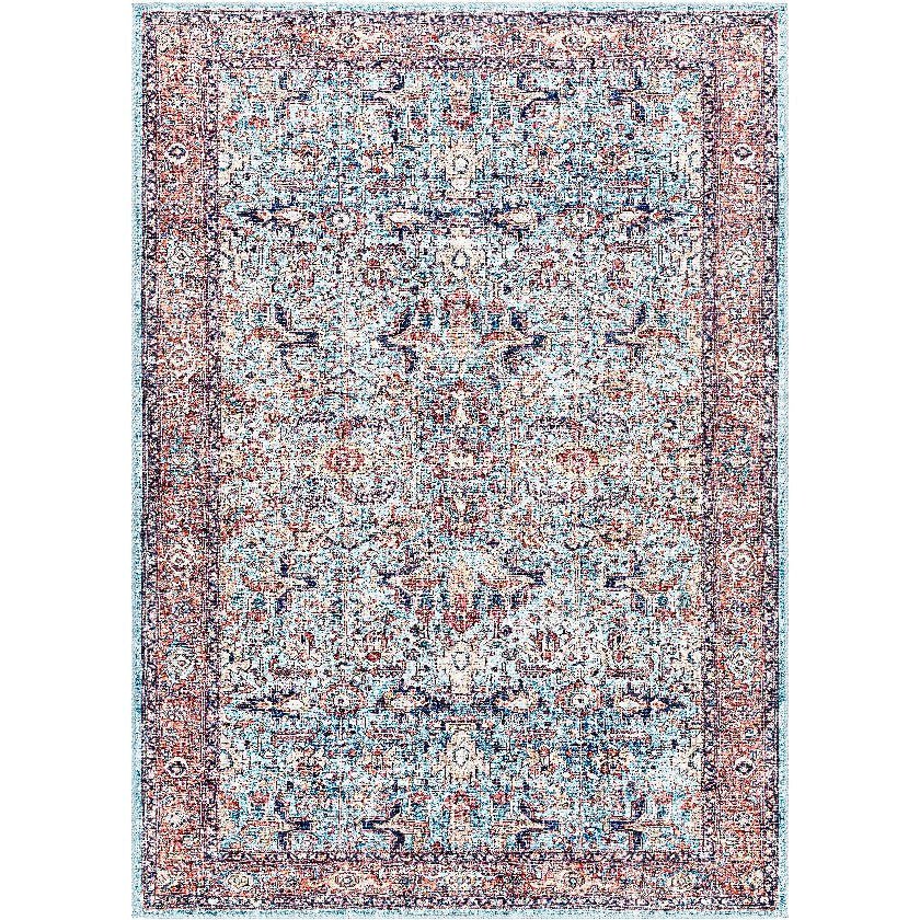 AAAC0583-5373_3a5f6cb1-ad0f-4fae-9edd-2f779026ebca-1 Jurrell Traditional Denim/Brown Washable Area Rug - Image 1