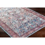 Jurrell Traditional Denim/Brown Washable Area Rug - Image 2