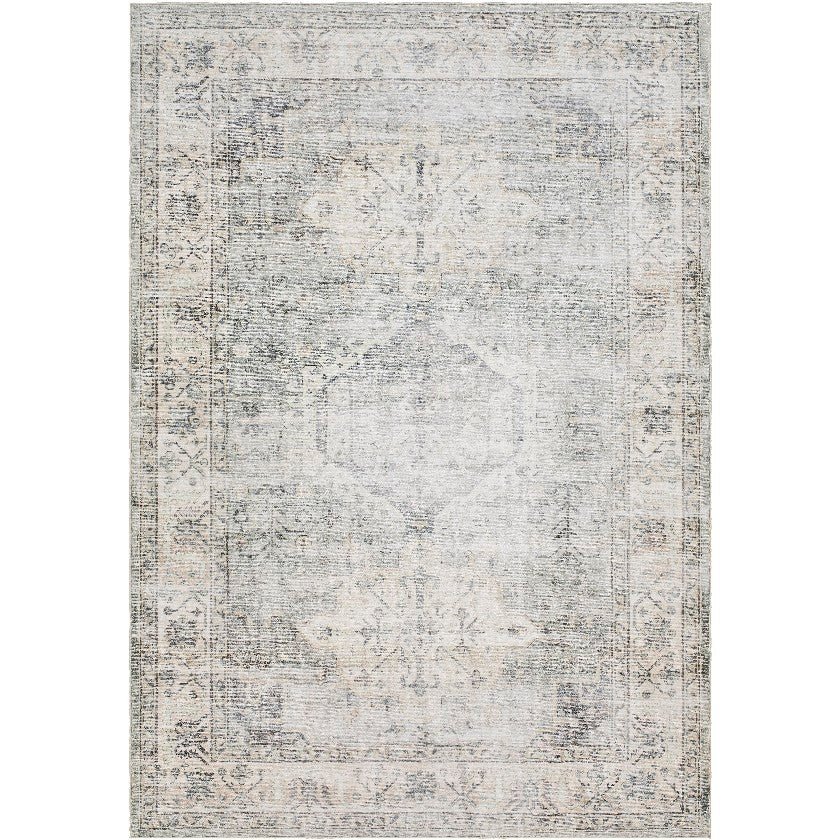 AAAC0650-576_92a43be6-ee69-4967-a6cf-346a0191d86c-1 Kiante Traditional Pale Slate Washable Area Rug - Image 1