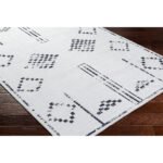 Hagop Modern Off-White/Black Washable Area Rug - Image 2