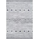 Keniesha Bohemian/Global Off-White/Black Washable Area Rug