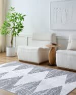Eulanda Modern Ivory Washable Area Rug - Image 2
