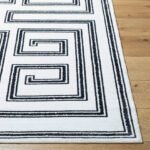 Staley Modern Black Washable Area Rug - Image 4