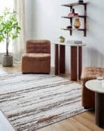 Kennth Rustic Dark Brown/Denim Area Rug