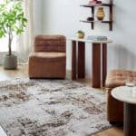 Mizraim Rustic Dark Brown Area Rug