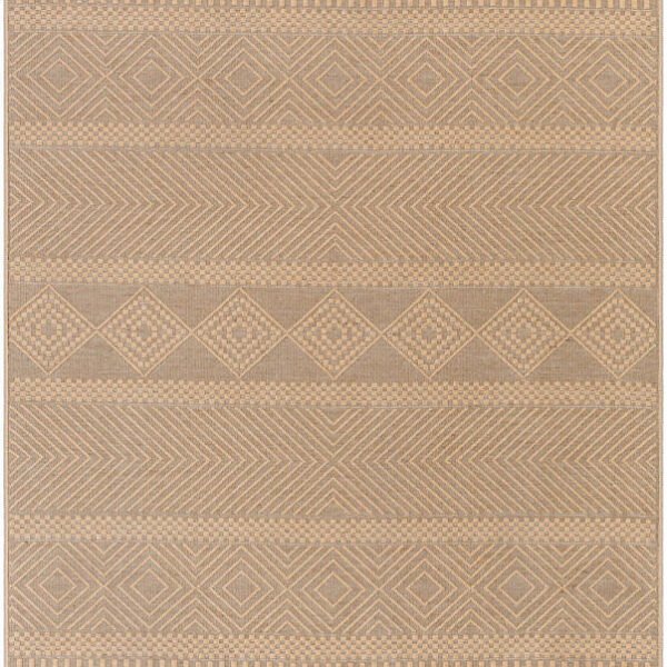 Aarion Cottage Tan Washable Area Rug