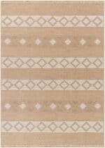 Jose Cottage Tan/Cream Washable Area Rug